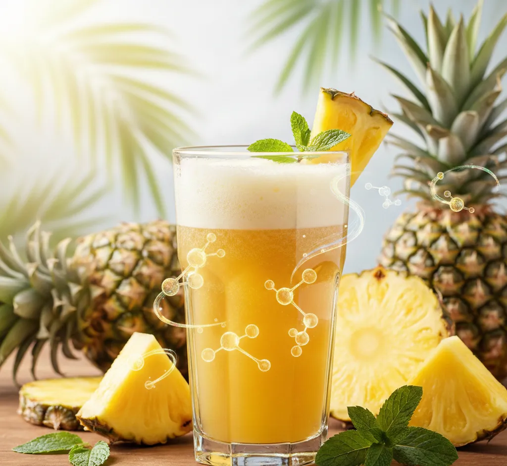 Ananassaft und Enzyme: Wie das Tropengetränk die natürliche Enzymproduktion unterstützt