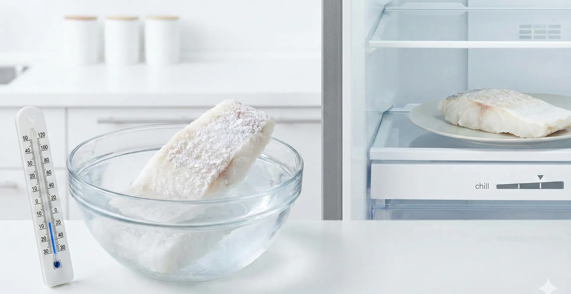 Gefrorenen Fisch richtig auftauen: So bleibt er sicher und saftig