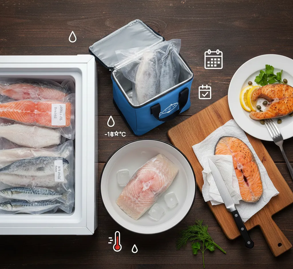 Gefrorener Fisch: Lagerung, Haltbarkeit und sichere Verwendung
