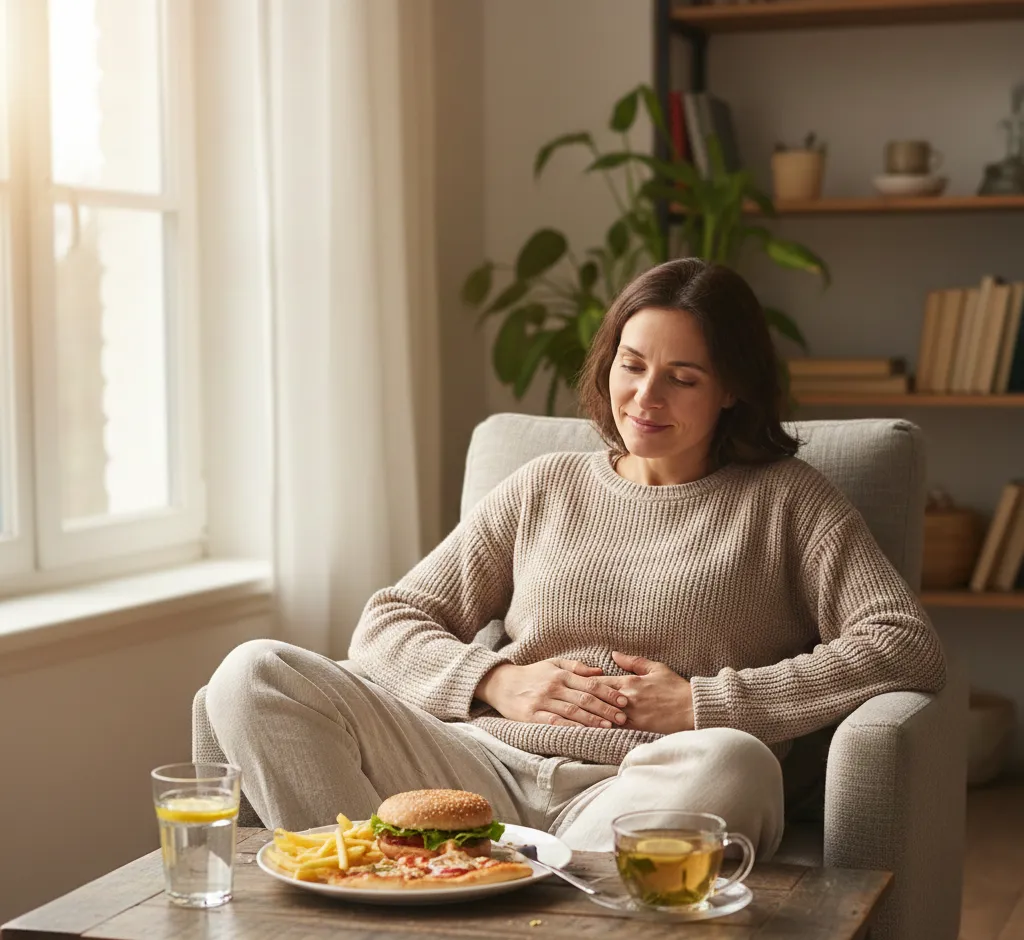 Kurze Pause nach fettigem Essen: Darum ist sie so wichtig für deine Verdauung