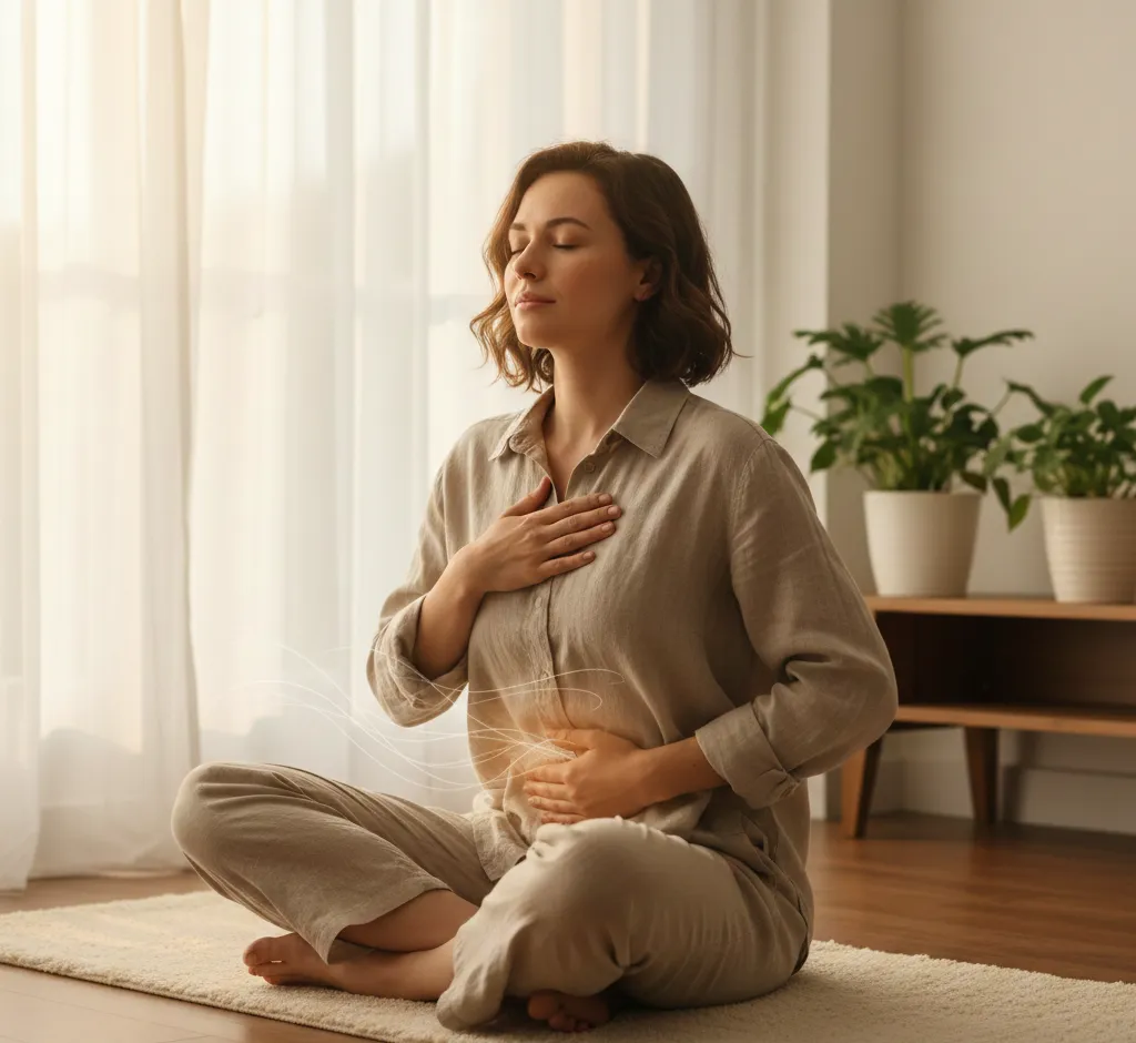 Mit der richtigen Atemtechnik Völlegefühl sanft lindern