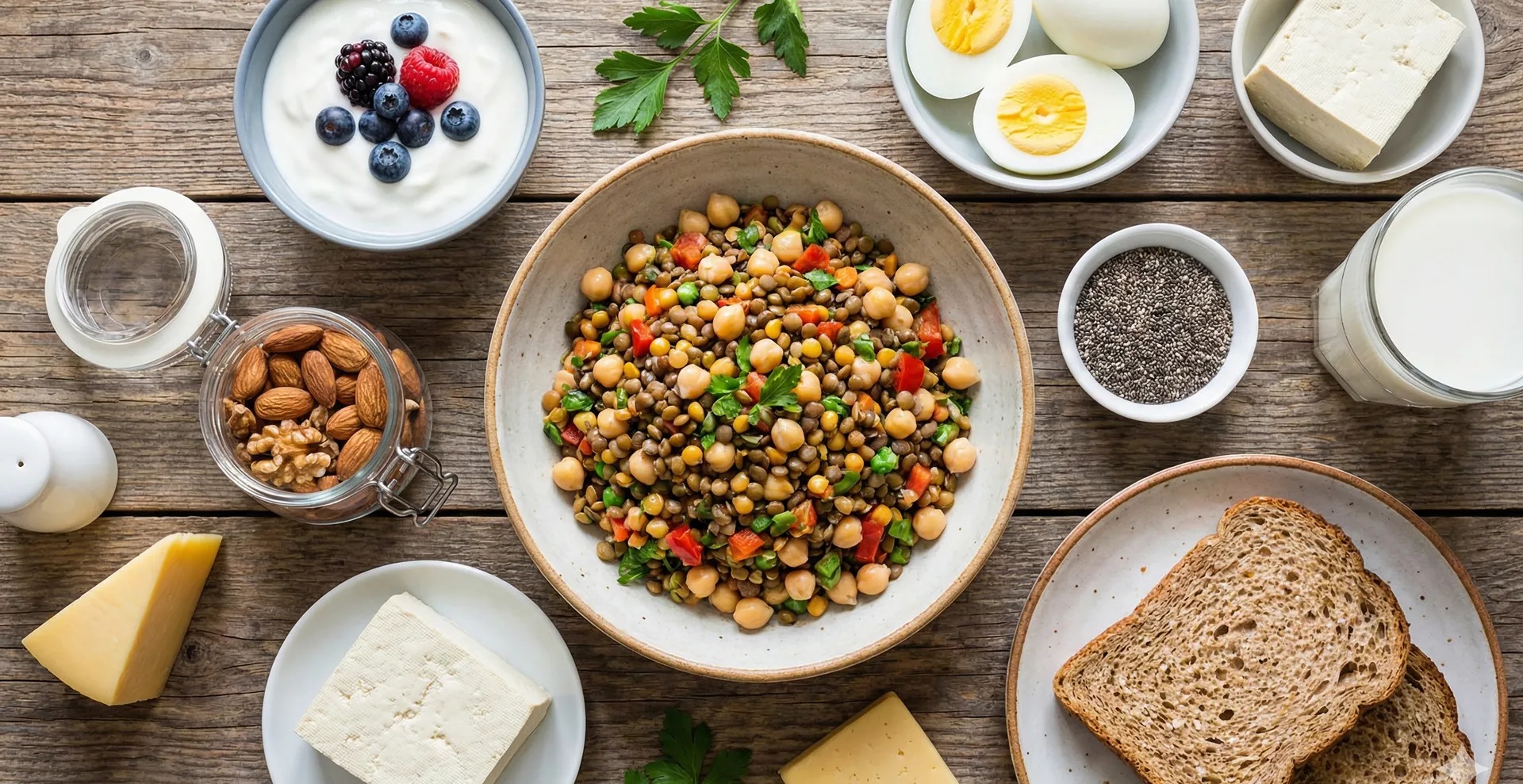 Proteinbedarf bei Vegetariern: So deckst du deinen Eiweißbedarf ohne Fleisch