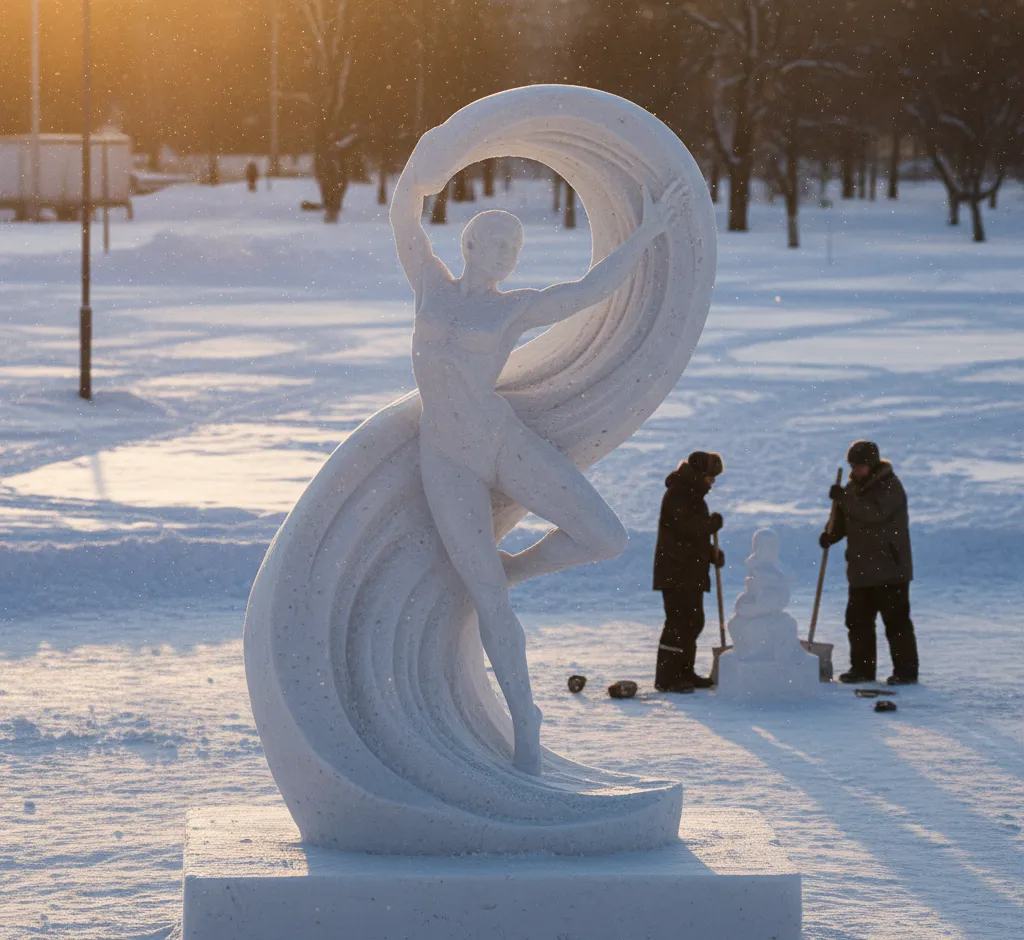 Schneeskulpturen bauen: Das ultimative Winter-Workout für Kreative (Kunstfitness)