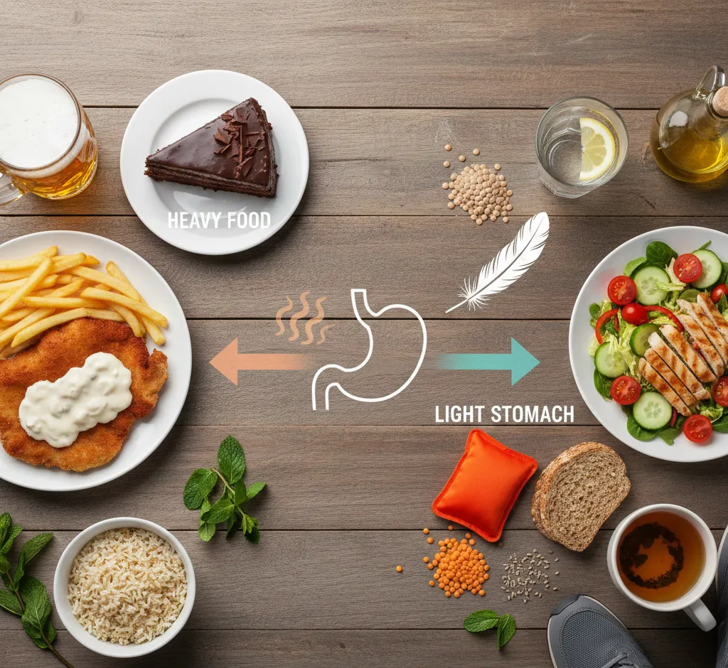 Schweregefühl nach fettigem Essen vermeiden: So bleibt der Magen leicht