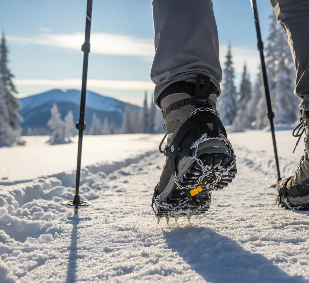 Sicher unterwegs: Winterwandern mit Schneeketten für Schuhe